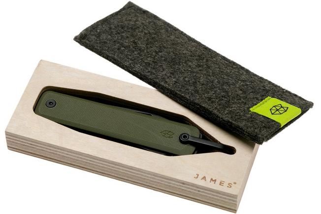 Imagen para The James Brand Ellis, od green G10 + navaja negra
