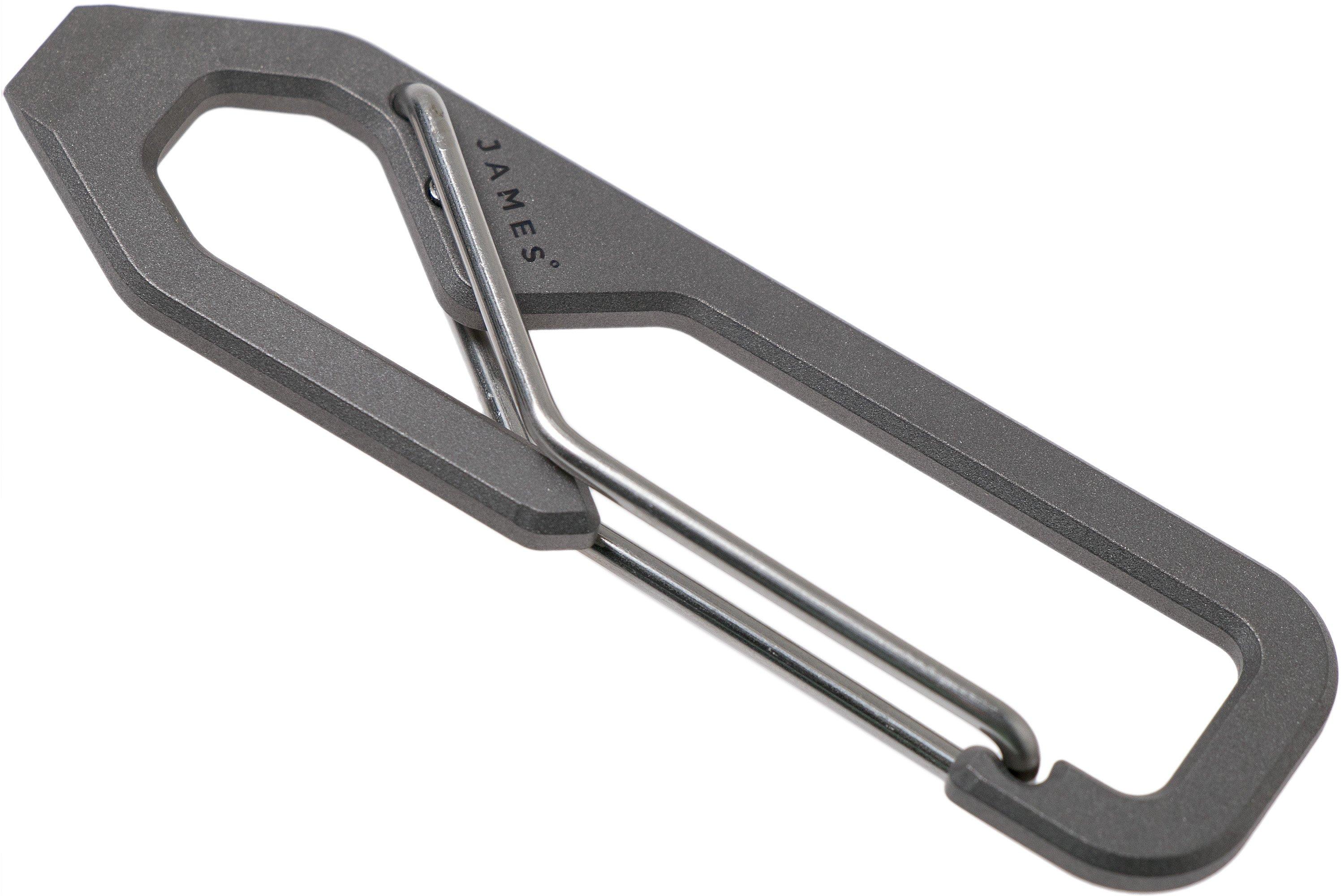 The James Brand Holcombe Black Stainless, carabiner