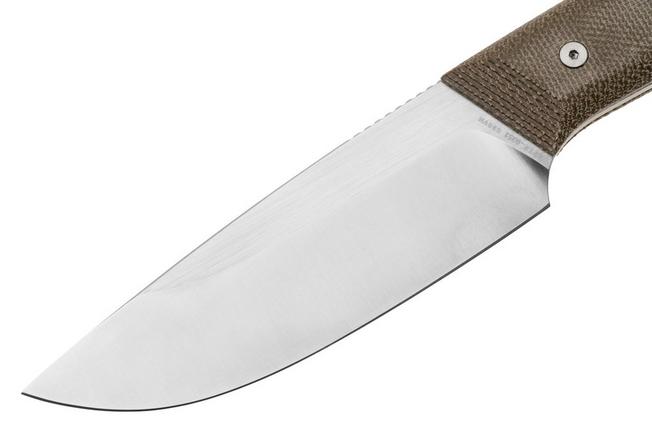 Image for The James Brand The Hell Gap stainless + od green micarta fixed knife