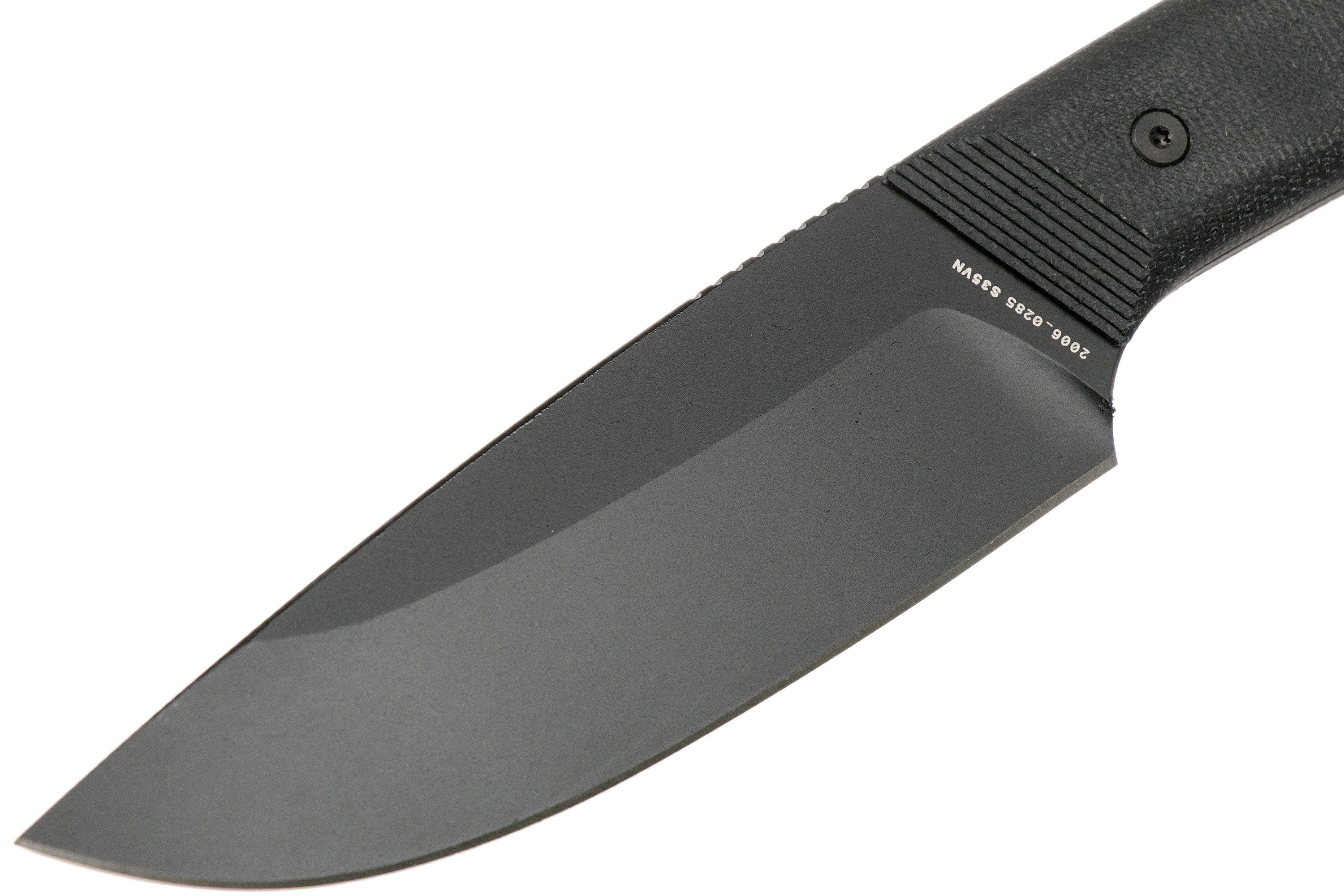 The James Brand The Hell Gap black + black micarta fixed knife