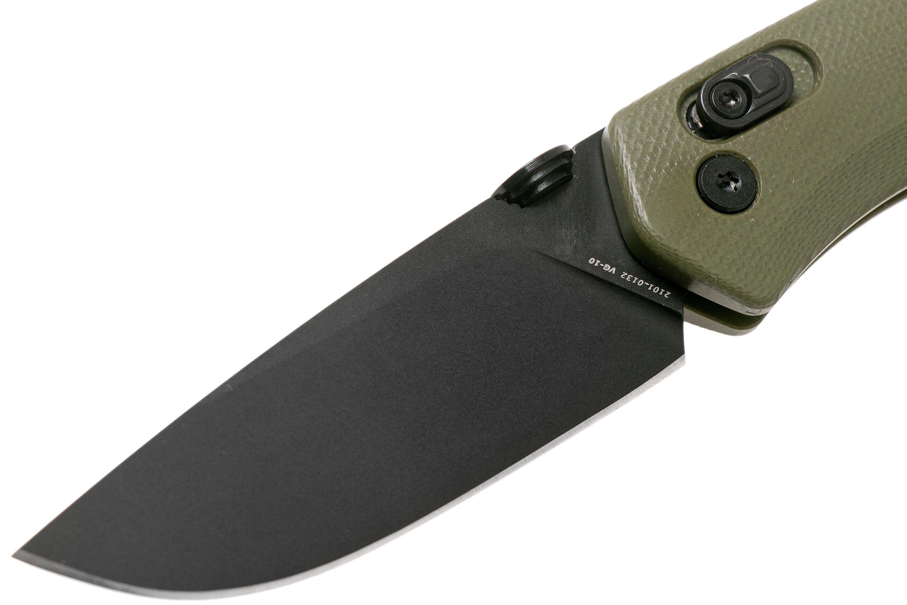 The James Brand The Carter, od green G10, black pocket knife KN10811900 Advantageously