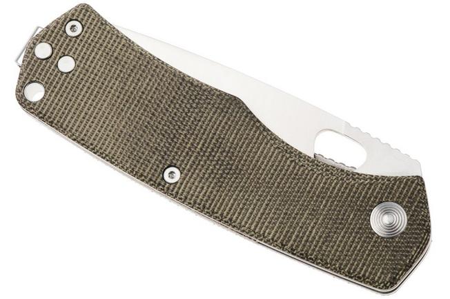 Image for The James Brand Folsom KN102127-00 od green micarta + satin pocket knife