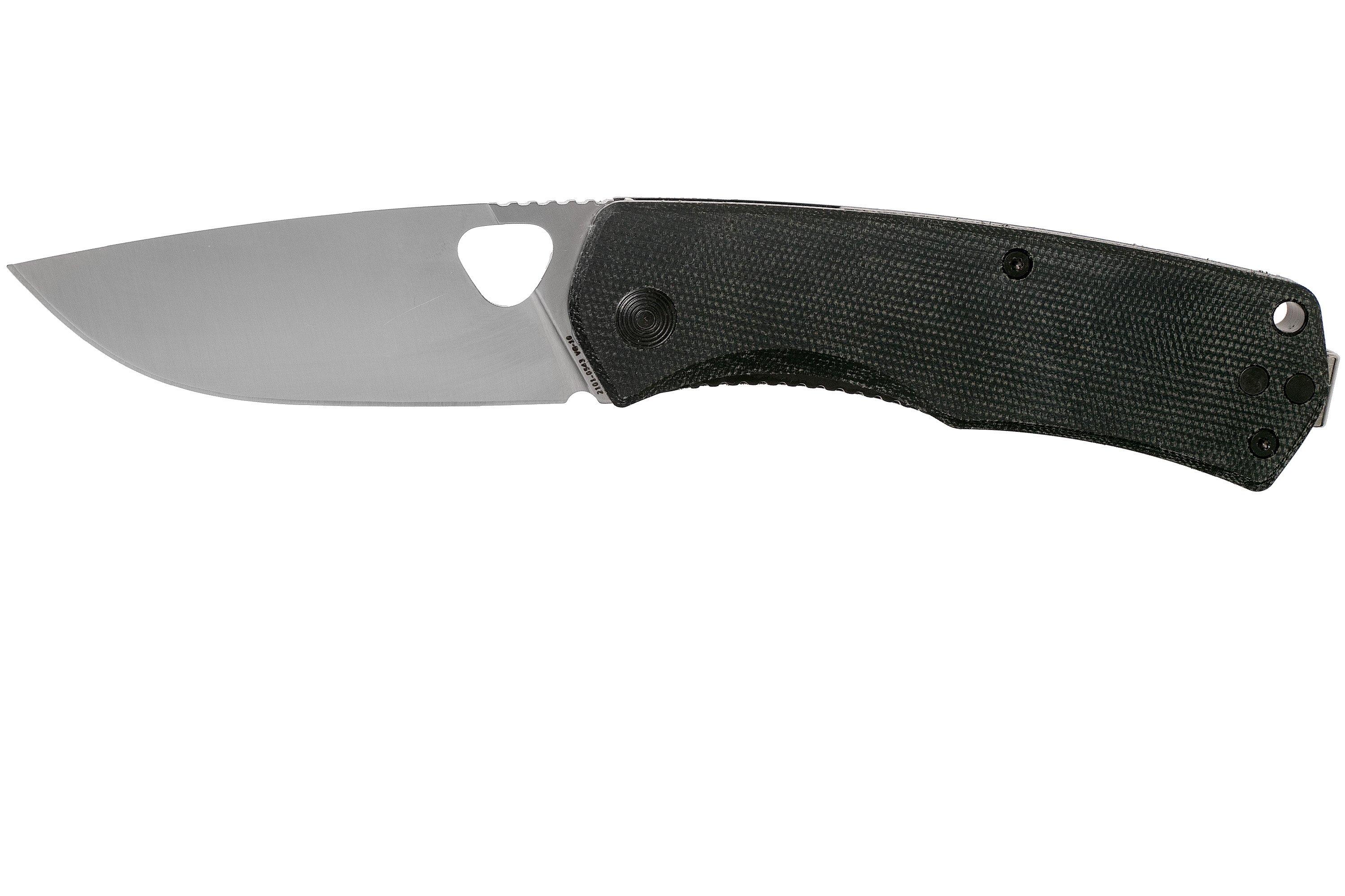 The James Brand Folsom KN102143-00 black micarta + satin pocket knife ...