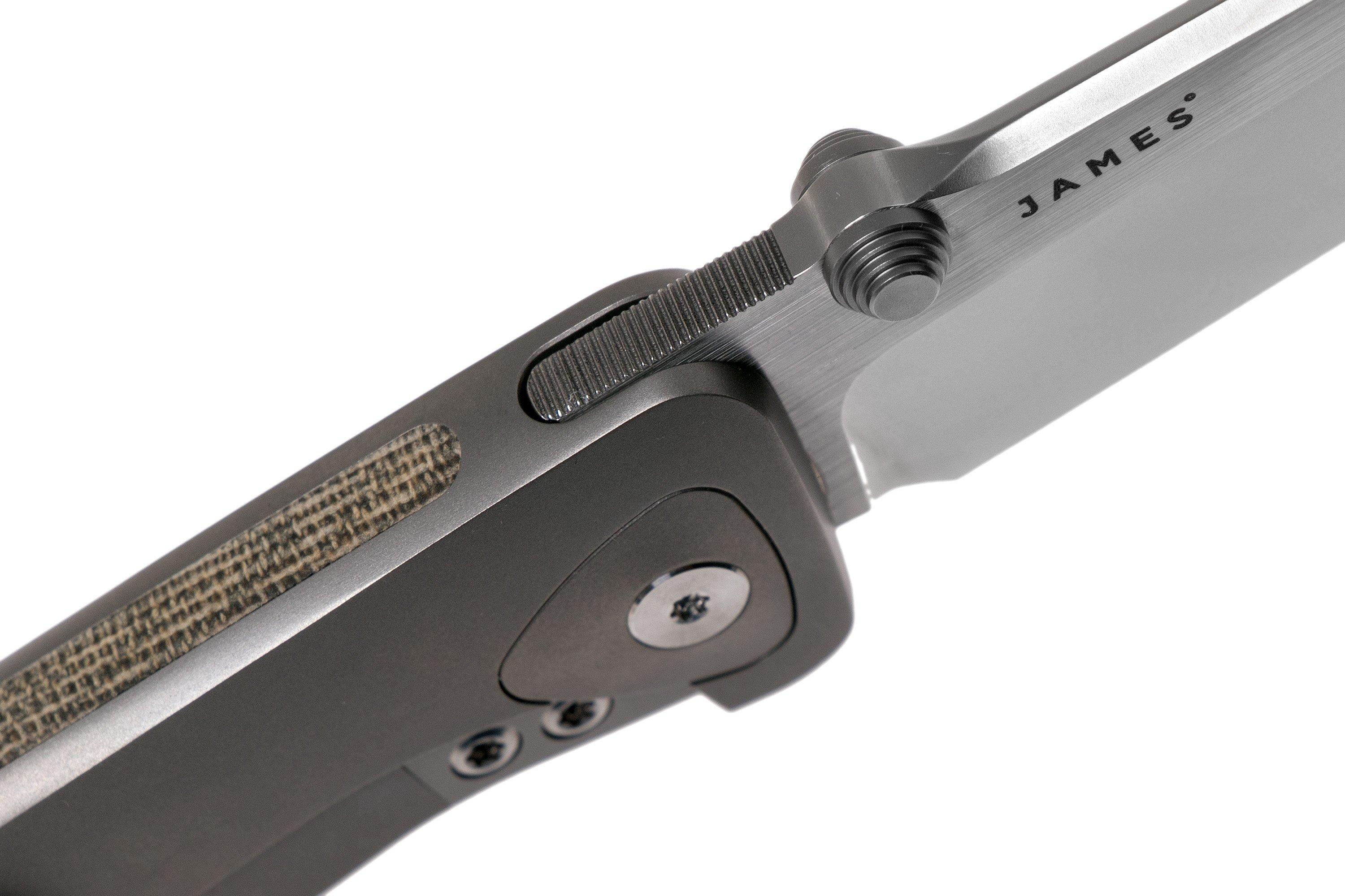 The James Brand The Barnes Titanium, OD Green Micarta