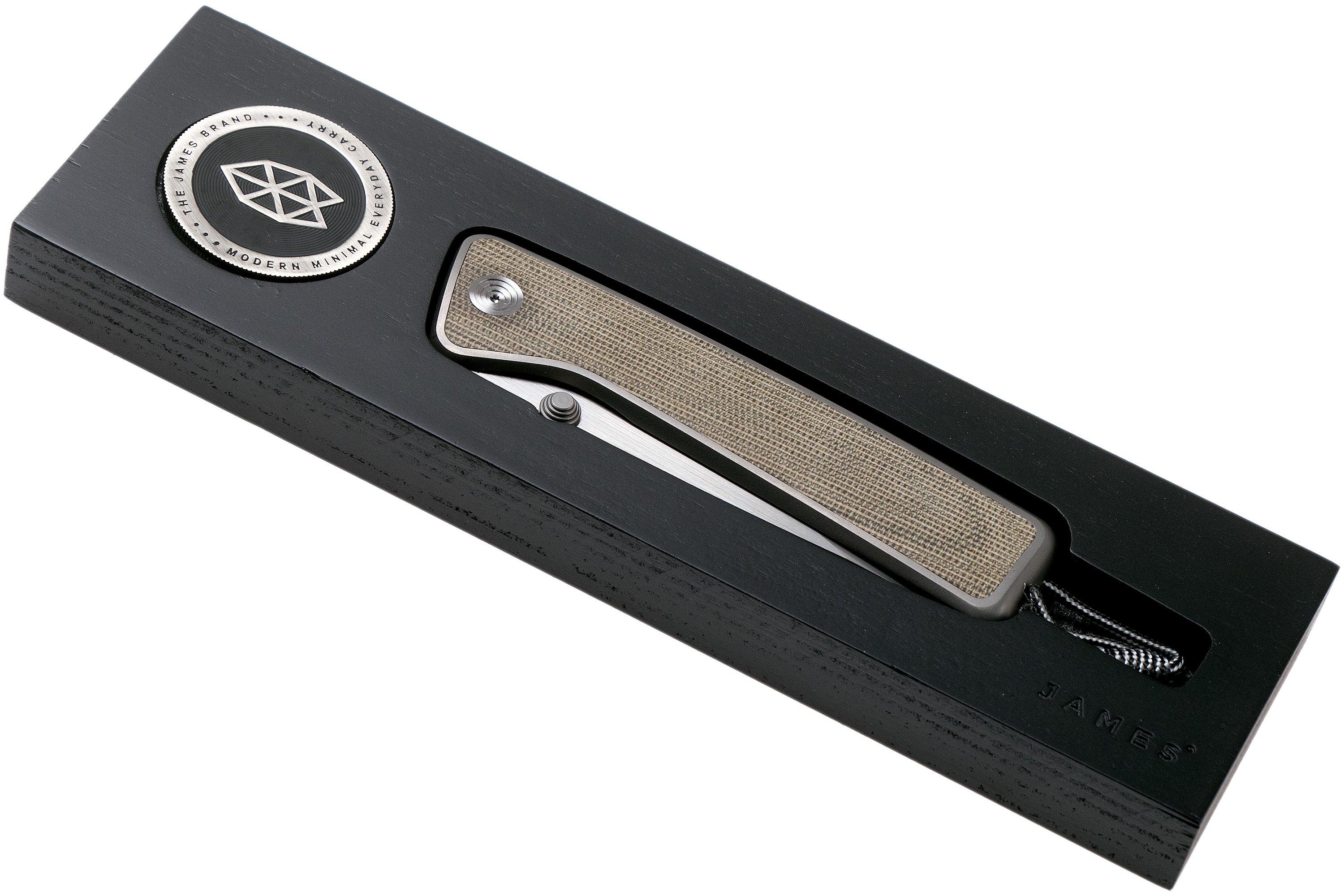 The James Brand The Barnes Titanium, OD Green Micarta KN114158-00