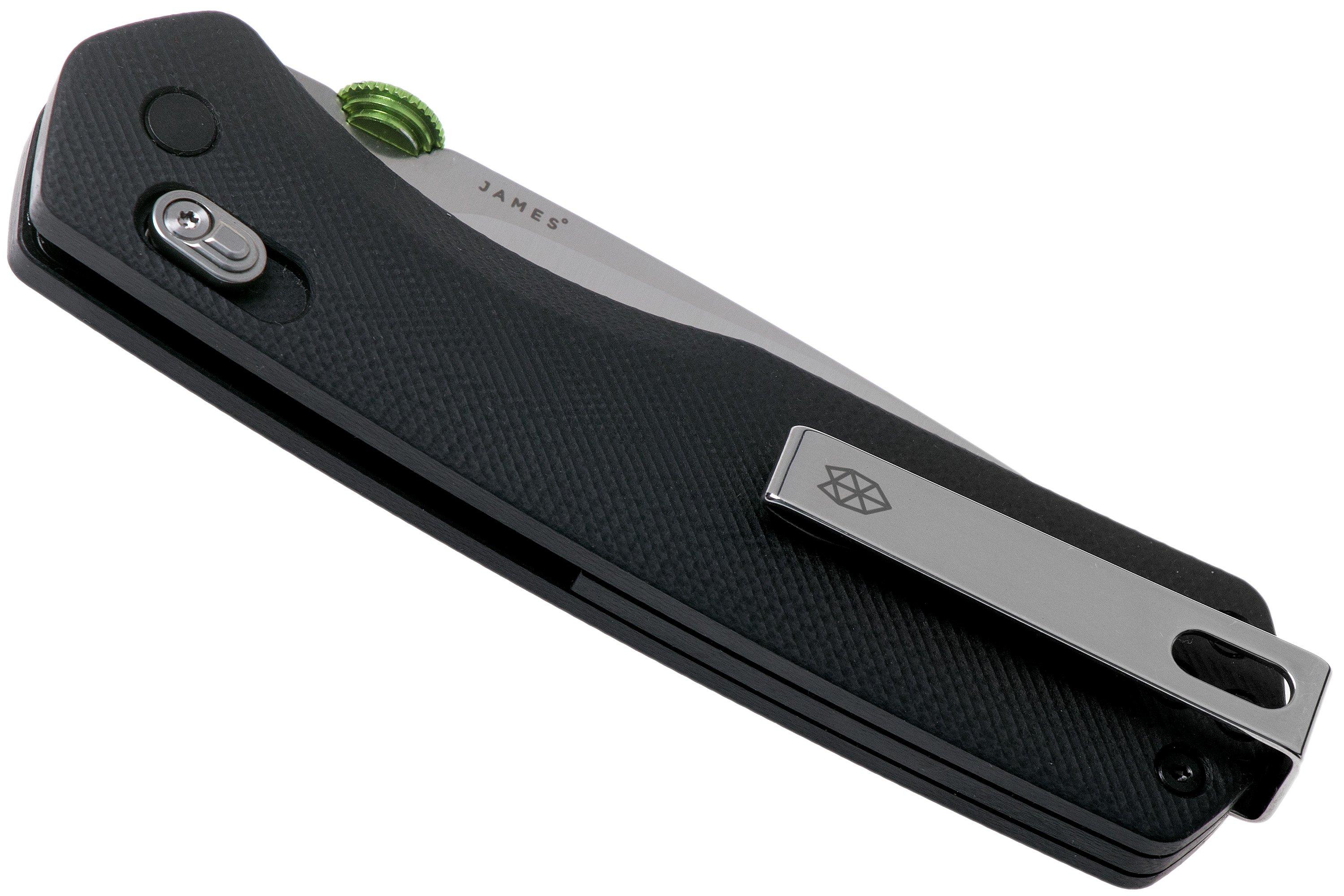 The James Brand The Carter XL, Black G10, Stainless pocket knife JAKN11611500 Advantageously