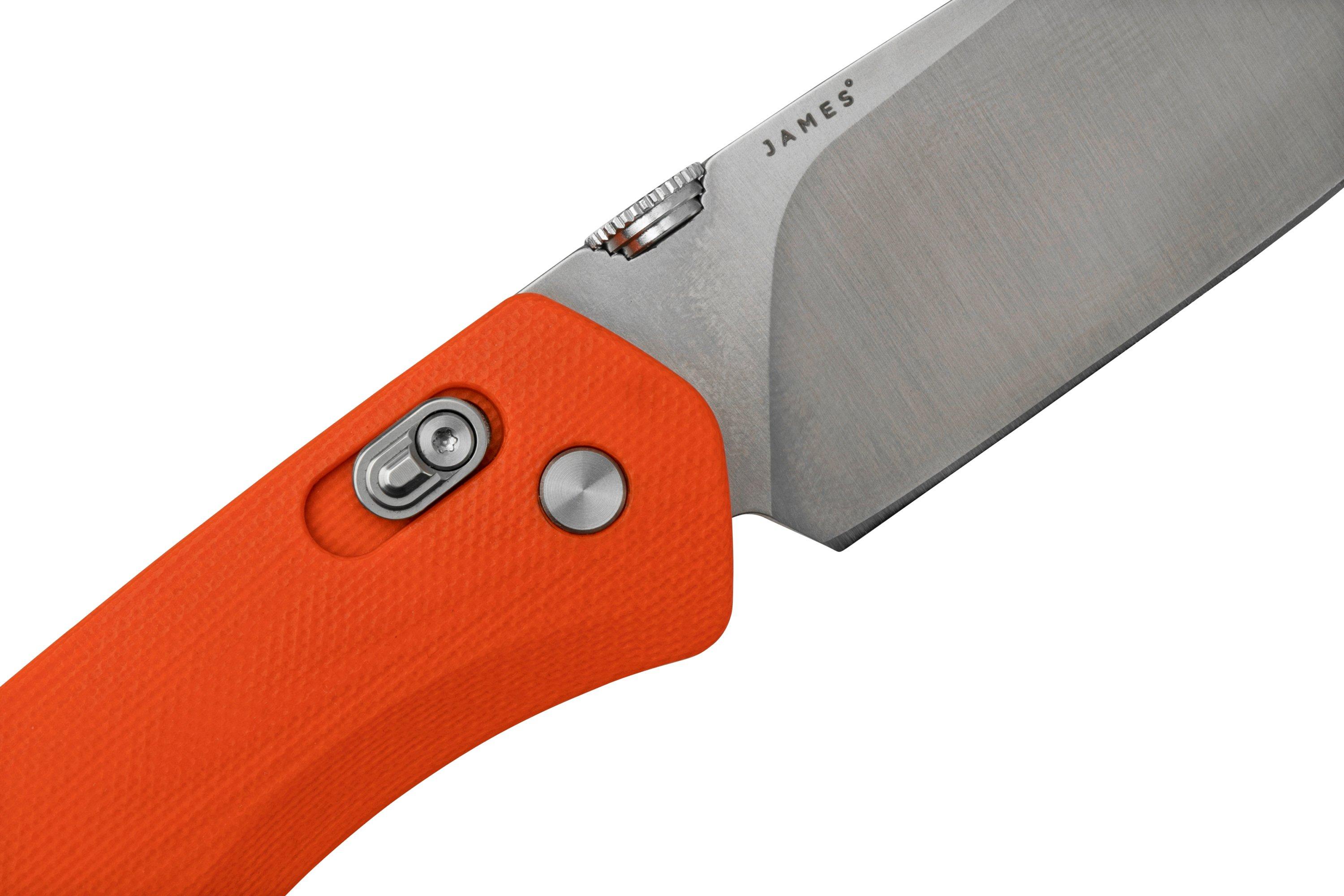 The James Brand The Carter XL, Orange G10, Stainless JAKN116188-00