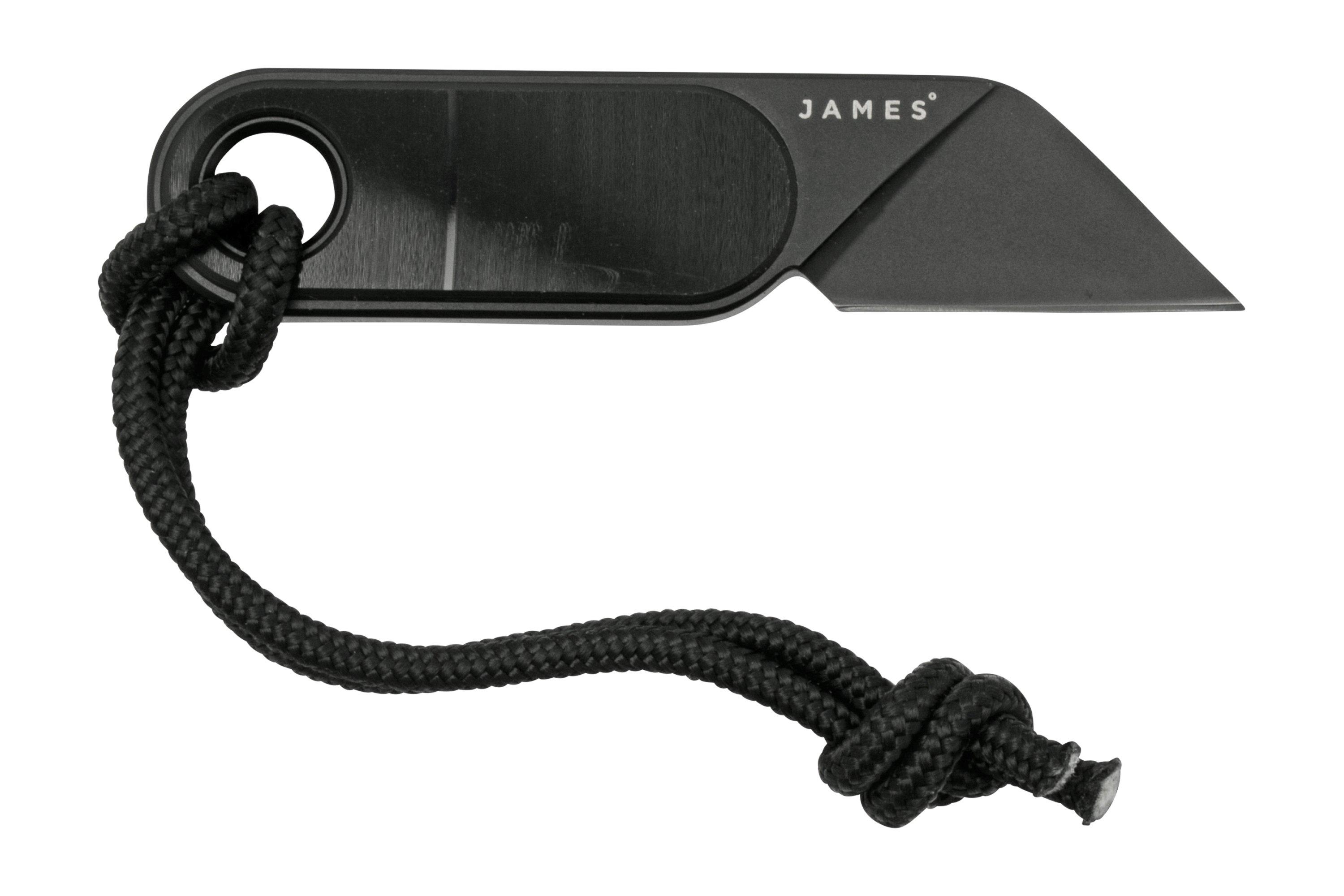 The James Brand The Abbey Black DLC, Black Vinyl fixed knife