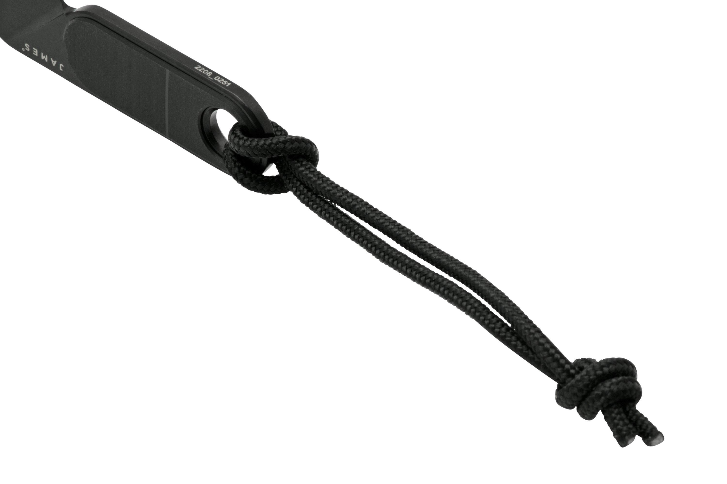 The James Brand The Abbey Black DLC, Black Vinyl fixed knife