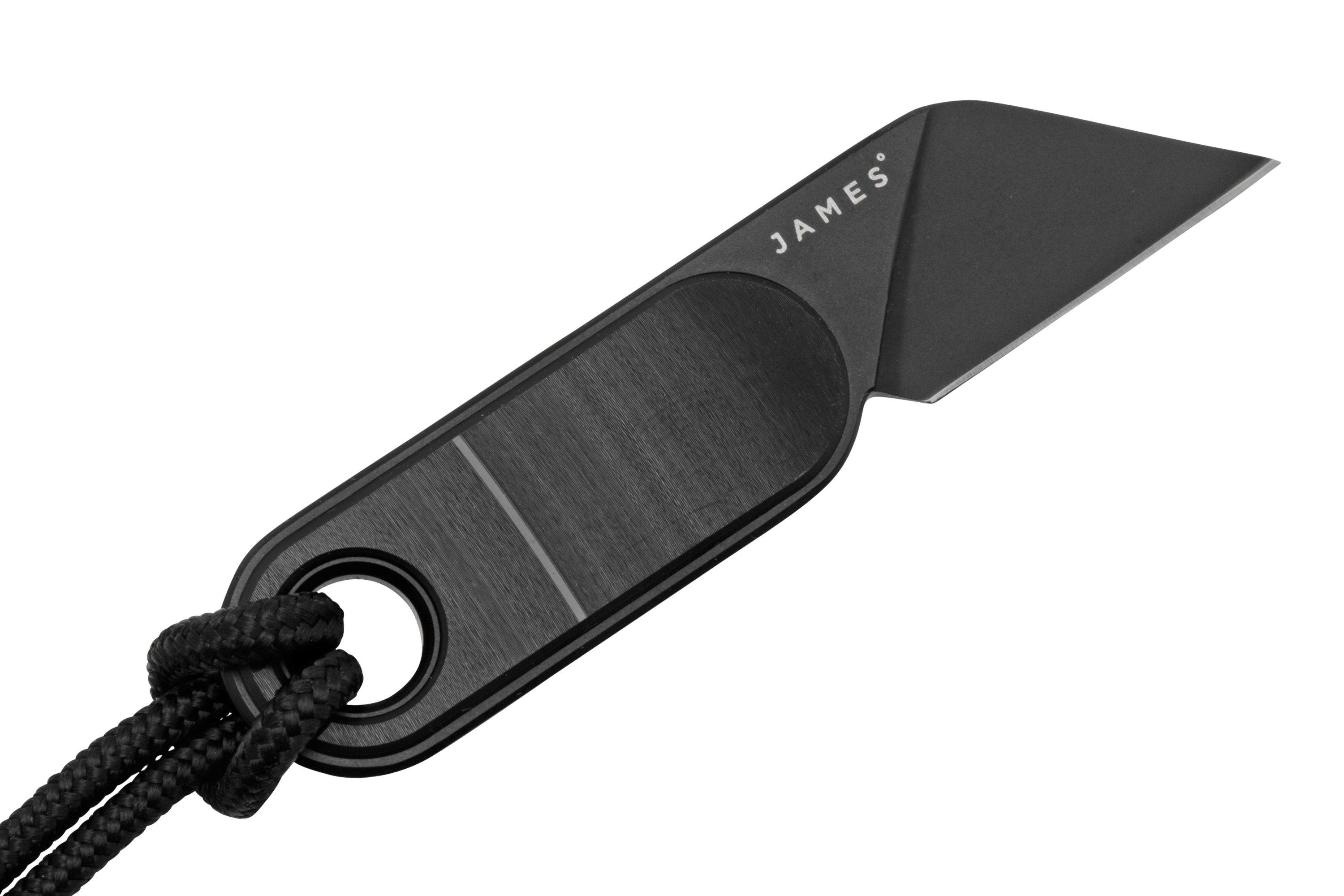 The James Brand The Abbey Black DLC, Black Vinyl fixed knife