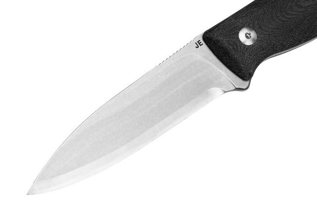Bild für J.E. Made BushCraft ScandiGrind, Black Micarta Bushcraftmesser