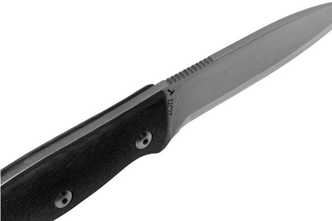 Bild für J.E. Made BushCraft ScandiGrind, Black Micarta Bushcraftmesser