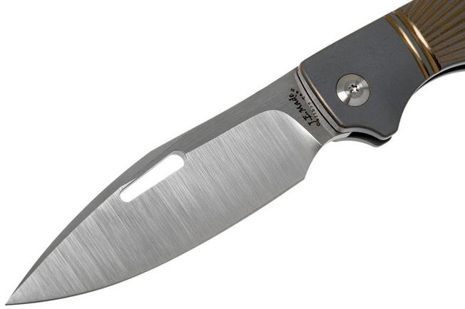 Image for J.E. Made Combustion, Titanium Ray Milling Blue, CPM 3V, pocket knife