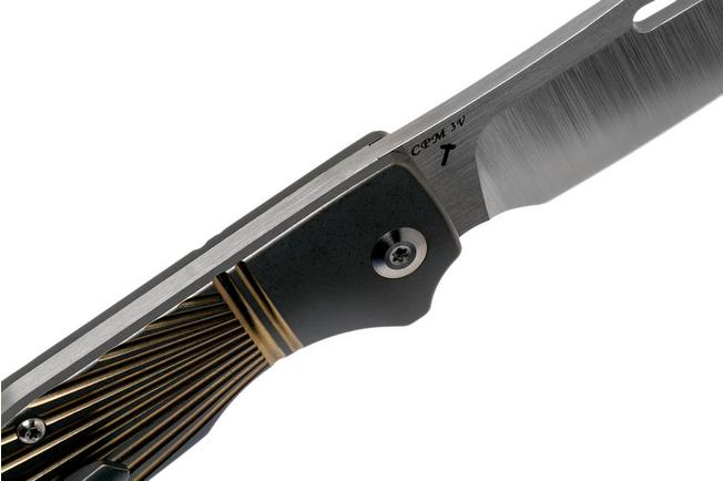 Image for J.E. Made Combustion, Titanium Ray Milling Blue, CPM 3V, pocket knife