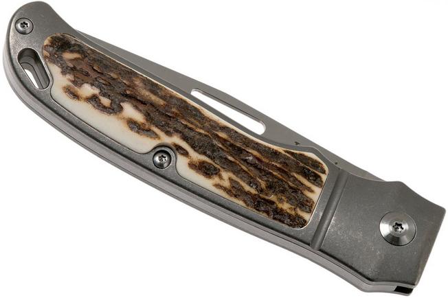 Image for J.E. Made NYS, Stag, Satin Blade, S35VN, pocket knife