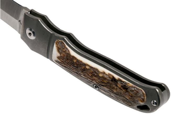 Image for J.E. Made NYS, Stag, Satin Blade, S35VN, pocket knife