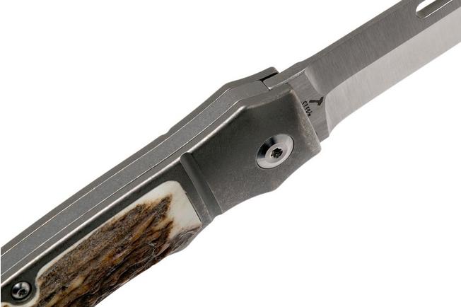 Image for J.E. Made NYS, Stag, Satin Blade, S35VN, pocket knife
