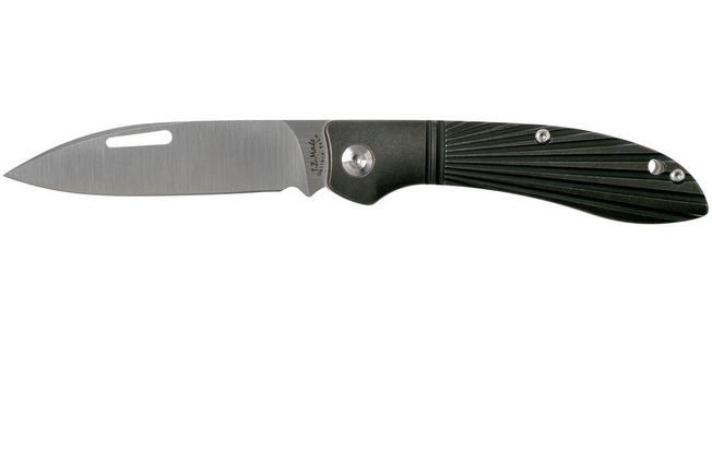 Image for J.E. Made Phoenix, Titanium Ray Milling Black, S35VN, pocket knife