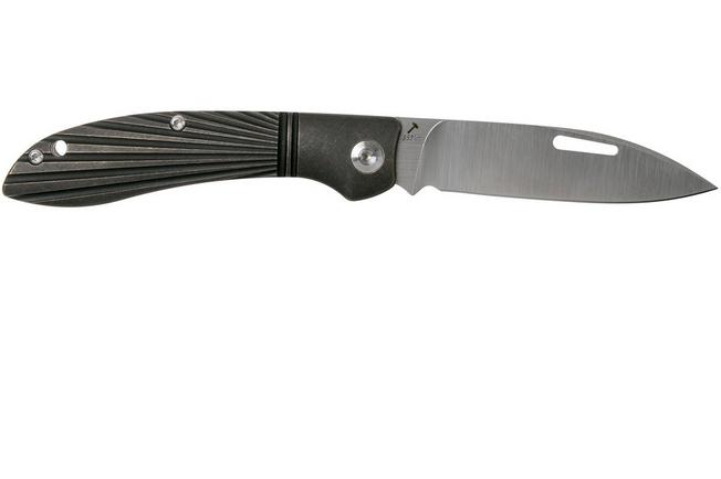 Image for J.E. Made Phoenix, Titanium Ray Milling Black, S35VN, pocket knife