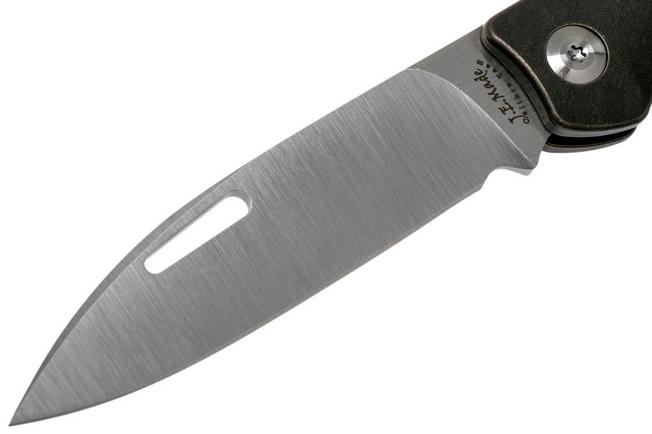 Image for J.E. Made Phoenix, Titanium Ray Milling Black, S35VN, pocket knife