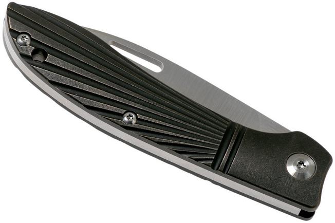 Image for J.E. Made Phoenix, Titanium Ray Milling Black, S35VN, pocket knife