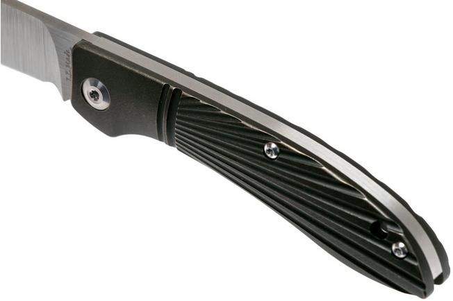Image for J.E. Made Phoenix, Titanium Ray Milling Black, S35VN, pocket knife