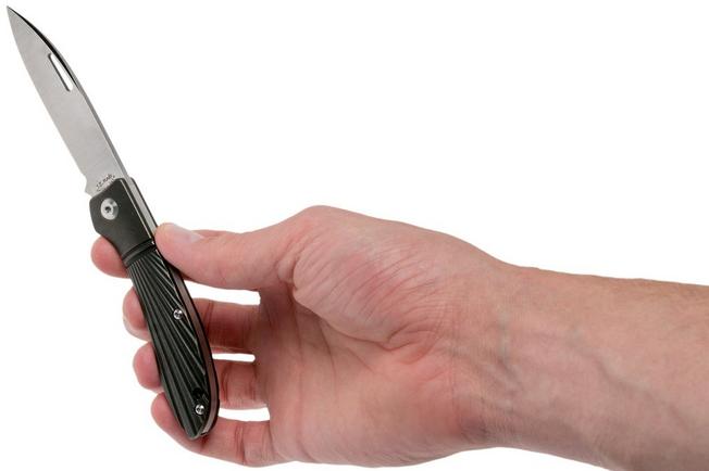 Image for J.E. Made Phoenix, Titanium Ray Milling Black, S35VN, pocket knife