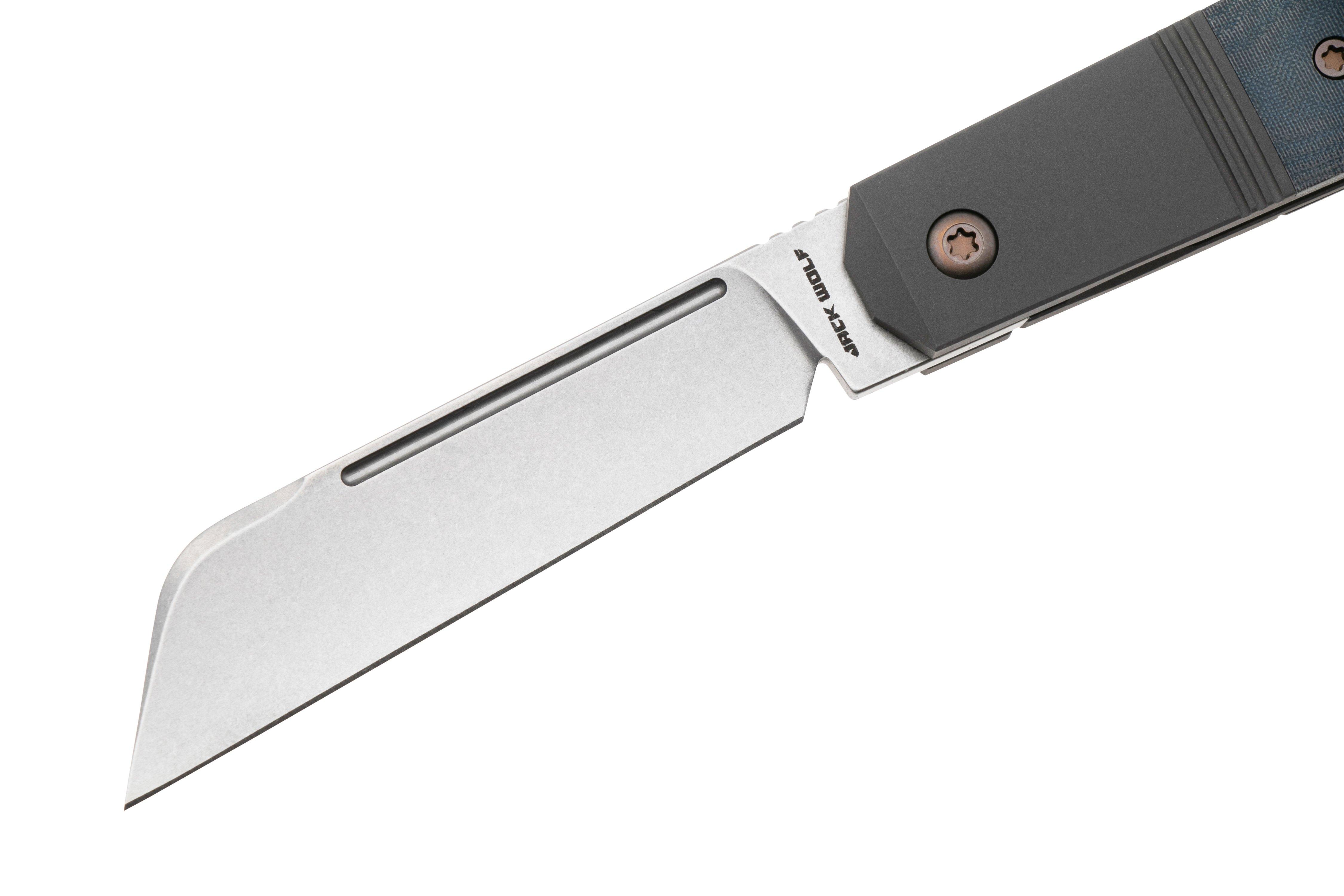 Jack Wolf After Hours Jack AFTER-02-LN-MC-BL Blue Linen Micarta, pocket ...
