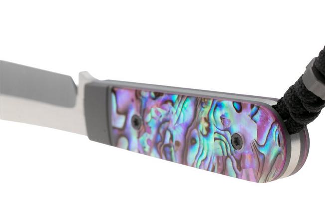 Image for Jack Wolf Backwoods FIXedc BACKW-FX-01-ABALONE Satin CPM S90V, Abalone, fixed knife, Melissa Backwoods Miller design