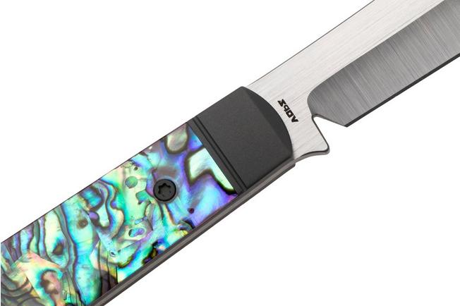 Image for Jack Wolf Backwoods FIXedc BACKW-FX-01-ABALONE Satin CPM S90V, Abalone, fixed knife, Melissa Backwoods Miller design