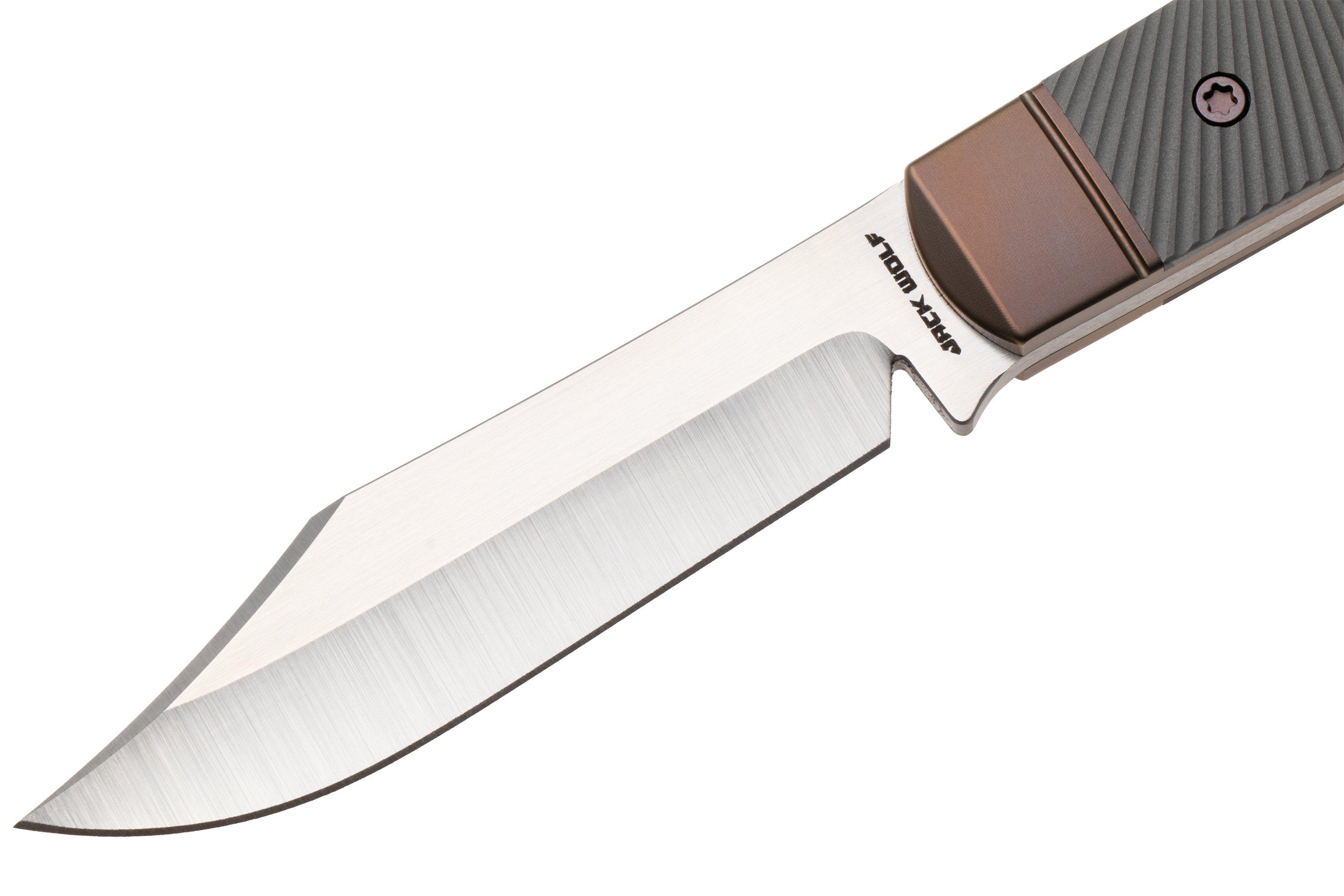 Jack Wolf Backwoods FIXedc BACKW-FX-01-TI-STAR Satin CPM S90V, Bronze ...