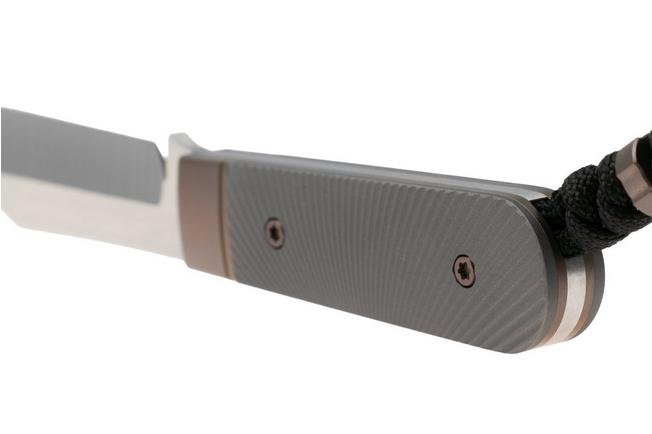 Image for Jack Wolf Backwoods FIXedc BACKW-FX-01-TI-STAR Satin CPM S90V, Bronze Starburst Titanium, fixed knife, Melissa Backwoods Miller design