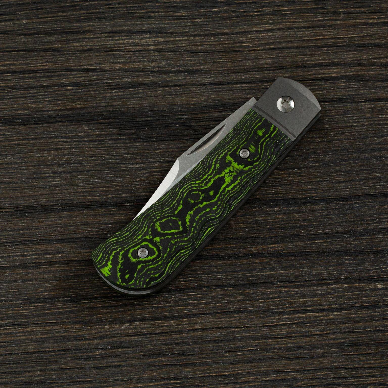 Jack Wolf Benny's Clip CamoCarbon Toxic Green, BENNY01CCTG, coltello