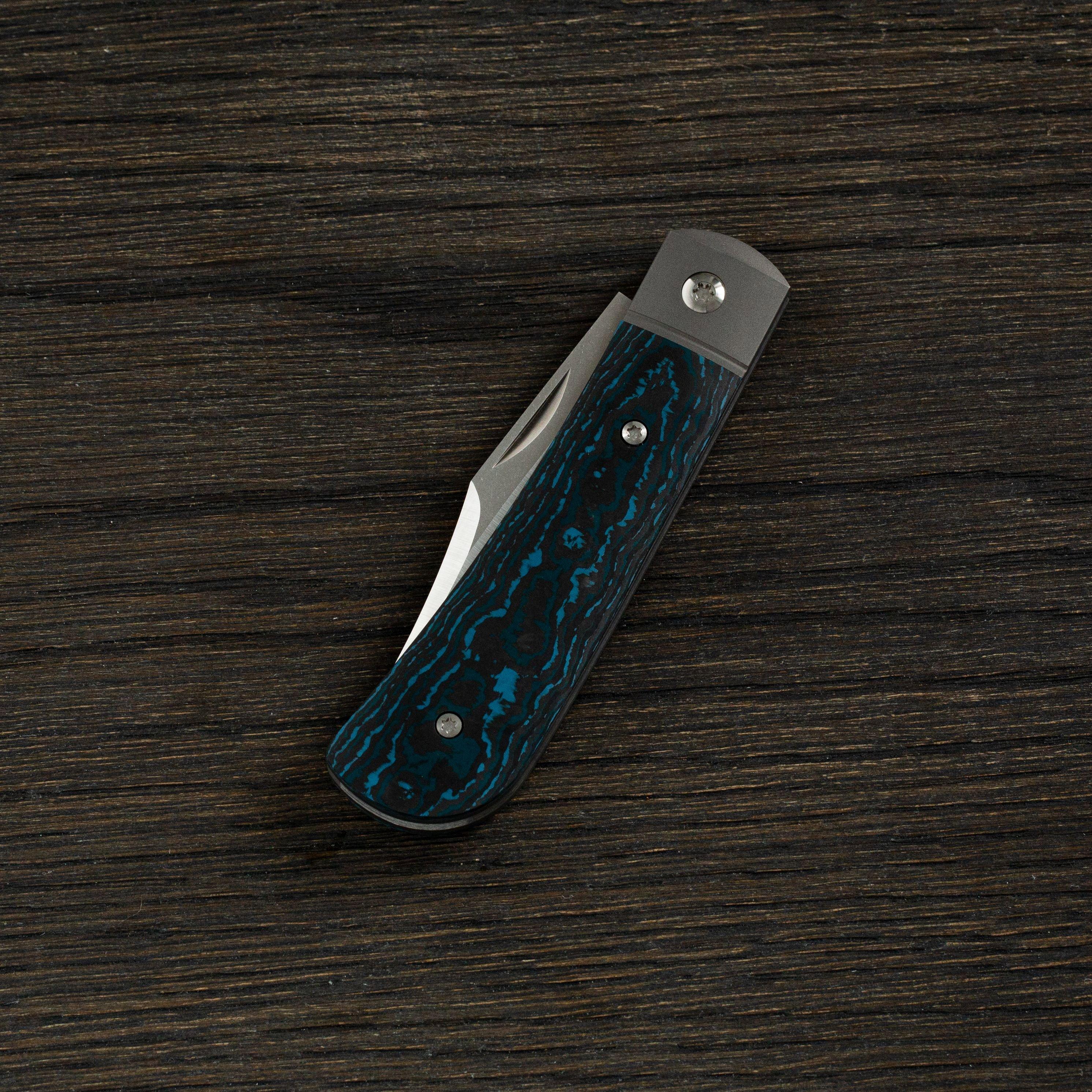 Jack Wolf Benny's Clip Fat Carbon Arctic Storm, BENNY01FCB, slipjoint