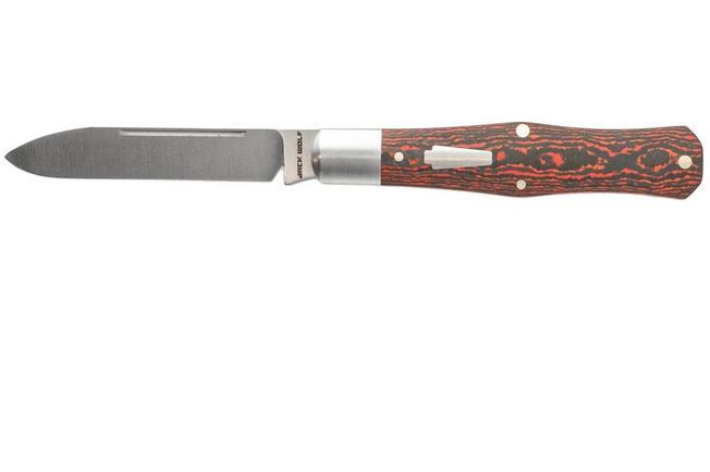 Image for Jack Wolf Coffin COFFI-01-FC-L, Satin Sandvik 14C28N, Lava Flow Fat Carbon pocket knife