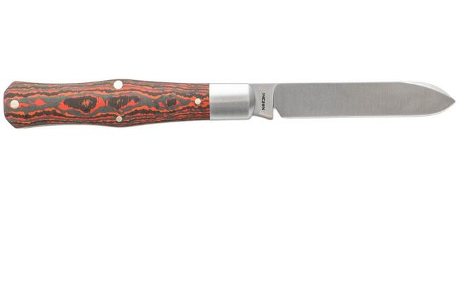 Image for Jack Wolf Coffin COFFI-01-FC-L, Satin Sandvik 14C28N, Lava Flow Fat Carbon pocket knife