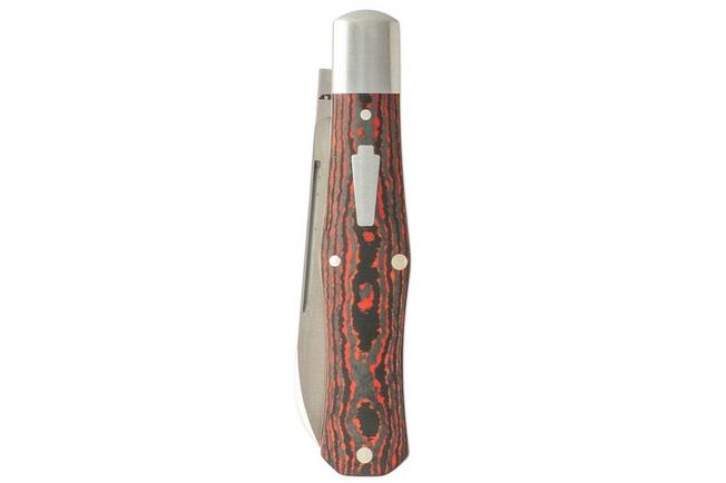Image for Jack Wolf Coffin COFFI-01-FC-L, Satin Sandvik 14C28N, Lava Flow Fat Carbon pocket knife