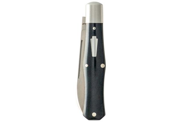 Image for Jack Wolf Coffin COFFI-01-ST-BK-B, Satin Sandvik 14C28N, Smooth Black Bone pocket knife