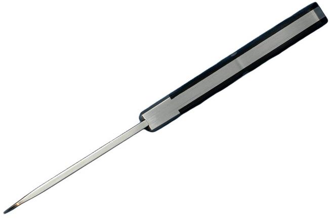 Image for Jack Wolf Coffin COFFI-01-ST-BK-B, Satin Sandvik 14C28N, Smooth Black Bone pocket knife