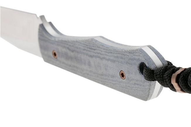 Image for Jack Wolf Collusion COLLU-01-BLU-LIN-MIC Satin S90V, Blue Linen Micarta, fixed knife, Jakeb Creates design