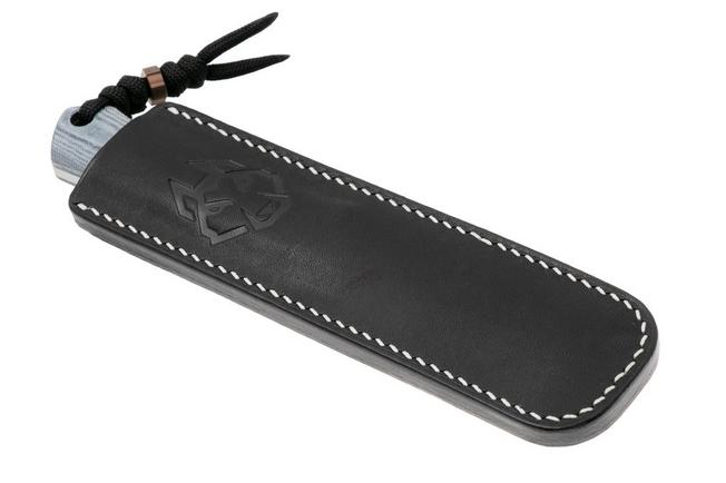 Image for Jack Wolf Collusion COLLU-01-BLU-LIN-MIC Satin S90V, Blue Linen Micarta, fixed knife, Jakeb Creates design