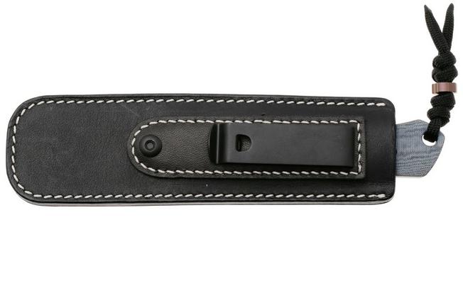 Image for Jack Wolf Collusion COLLU-01-BLU-LIN-MIC Satin S90V, Blue Linen Micarta, fixed knife, Jakeb Creates design