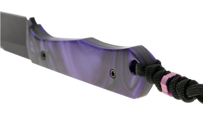 Imagen para Jack Wolf Collusion COLLU-01-KIR-PUR-WAV DLC S90V, Kirinite Purple Wave, cuchillo fijo, diseño de Jakeb Creates