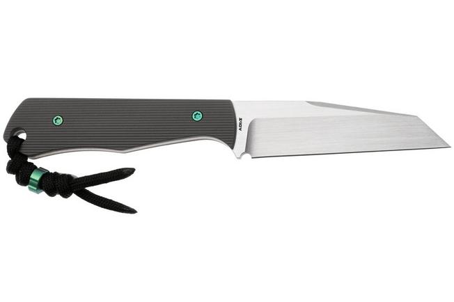 Imagen para Jack Wolf Collusion COLLU-01-TI-STRIPE Hand Satin S90V, Titanium Stripe, cuchillo fijo, diseño de Jakeb Creates