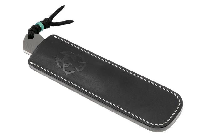 Imagen para Jack Wolf Collusion COLLU-01-TI-STRIPE Hand Satin S90V, Titanium Stripe, cuchillo fijo, diseño de Jakeb Creates