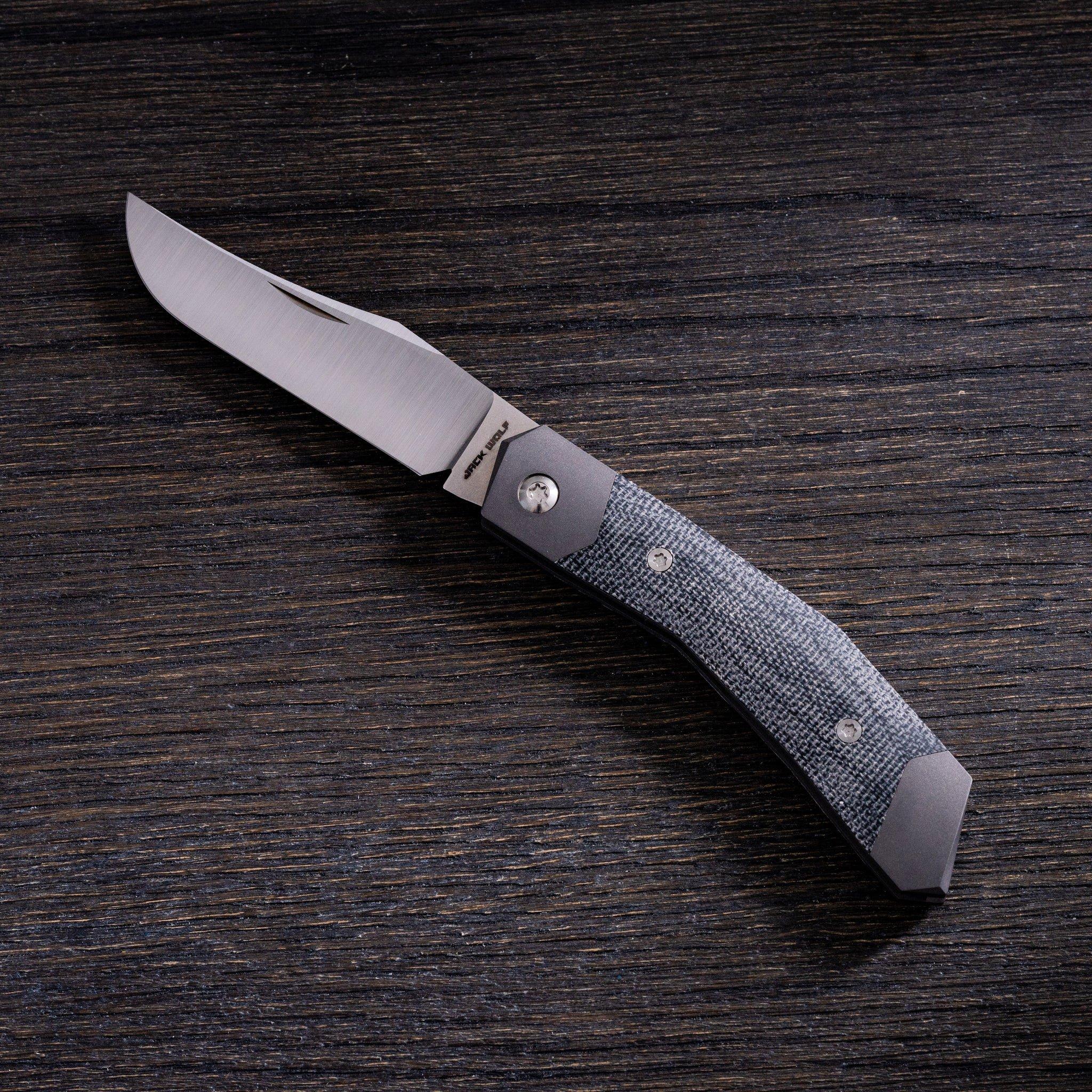 Jack Wolf Jack CYBO01BLK Black Canvas Micarta, slipjoint
