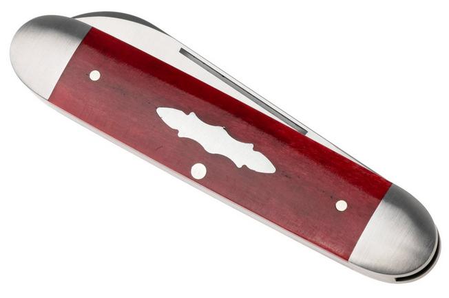 Image pour Jack Wolf Equal End Gateway Series EQL-01-SMT-RD-BN, Satin 14C28N, Smooth Red Bone, couteau de poche slipjoint, Benjamin Belkin design