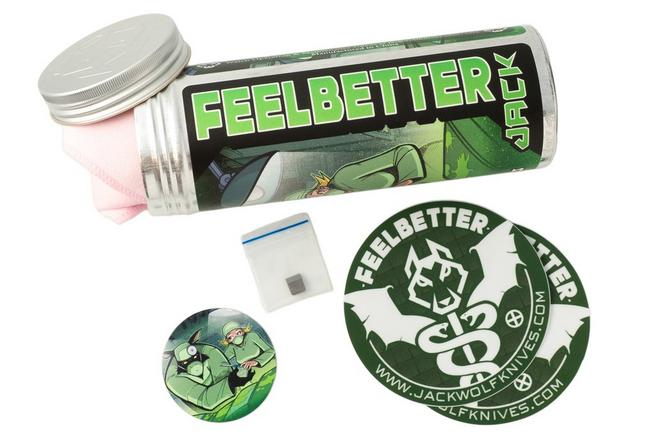 Afbeelding voor Jack Wolf Feelbetter Jack FEELB-01-KIR-TRU-BLD Black DLC S90V, Black DLC Titanium, True Blood Kirinite, zakmes