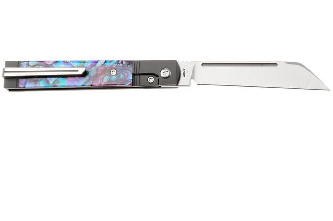 Afbeelding voor Jack Wolf Feelbetter Jack FEELB-01-PUR-ABALONE Satin S90V, Grey Titanium, Purple Abalone, zakmes