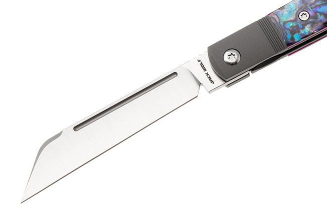 Afbeelding voor Jack Wolf Feelbetter Jack FEELB-01-PUR-ABALONE Satin S90V, Grey Titanium, Purple Abalone, zakmes